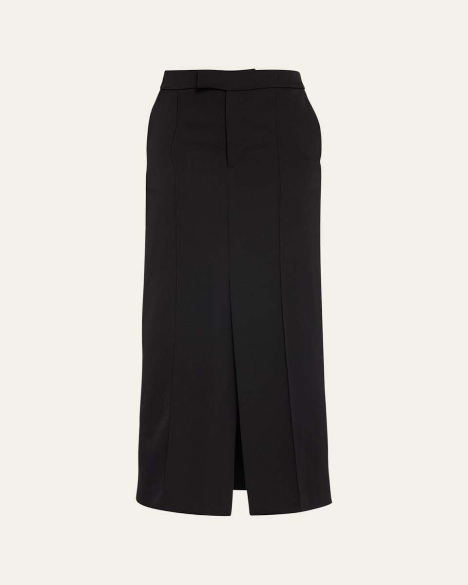 Straight Suiting Maxi Skirt