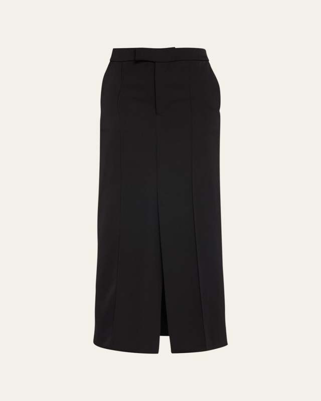 Straight Suiting Maxi Skirt