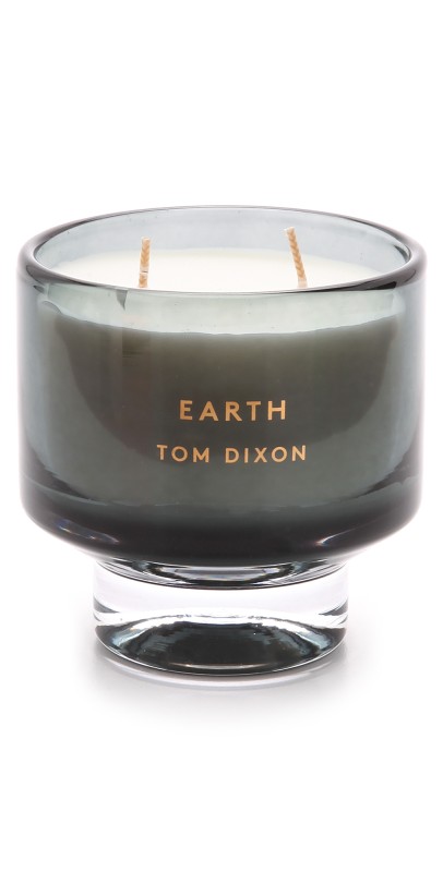 Tom Dixon Medium Earth Scented Candle Grey One Size