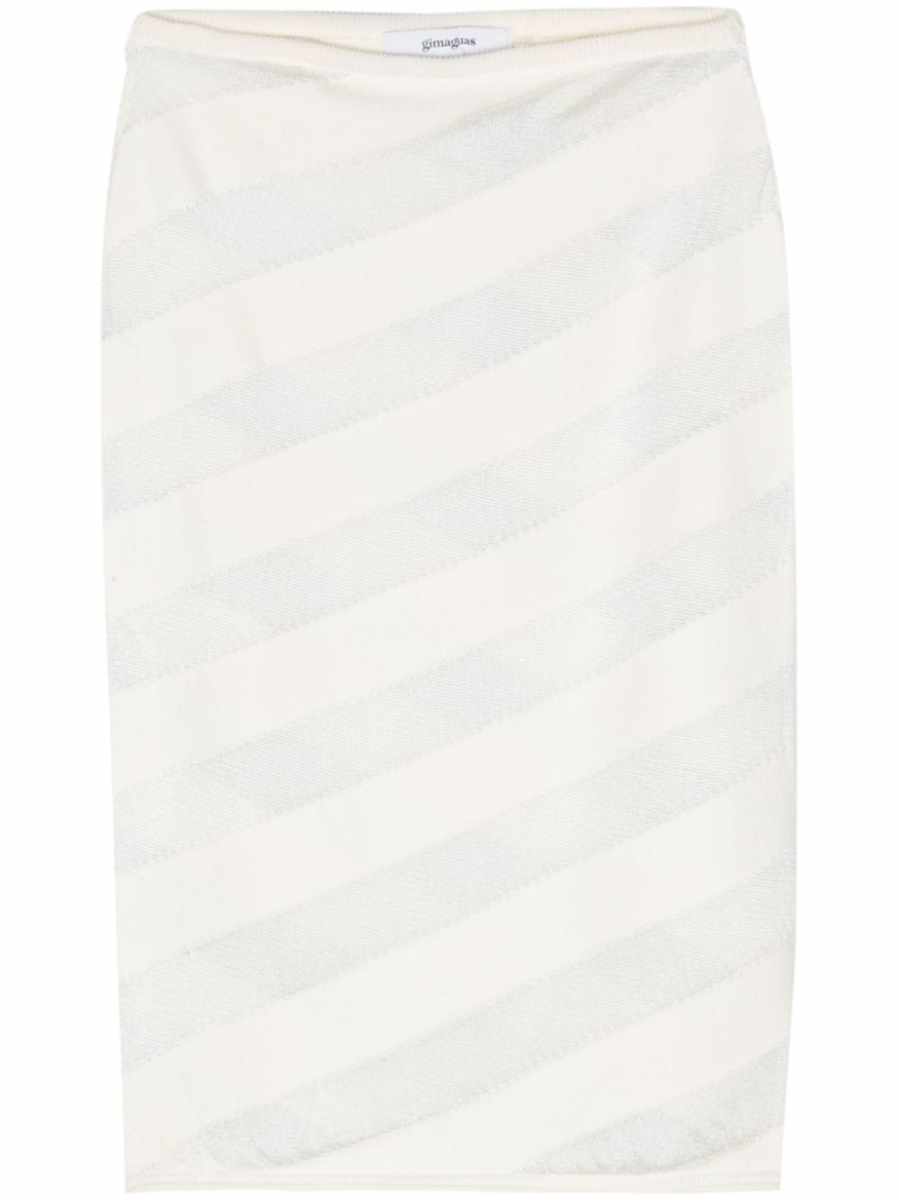 Zebara semi-sheer panel skirt