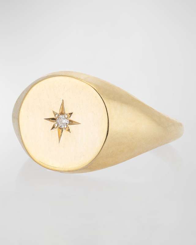 Alana 14K Gold Pinky Signet Ring