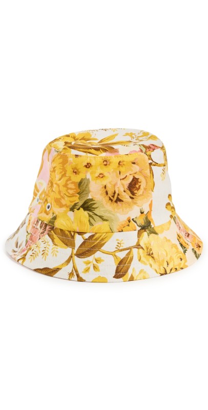 Zimmermann Printed Canvas Bucket Hat Patch Floral
