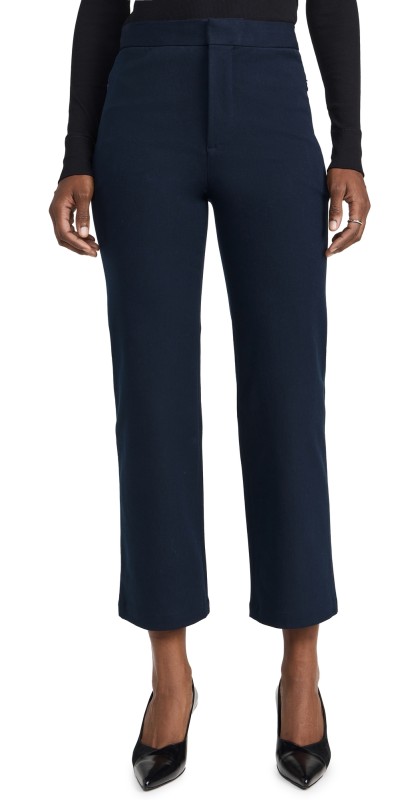 FRAME Le Jane Crop Trousers Navy