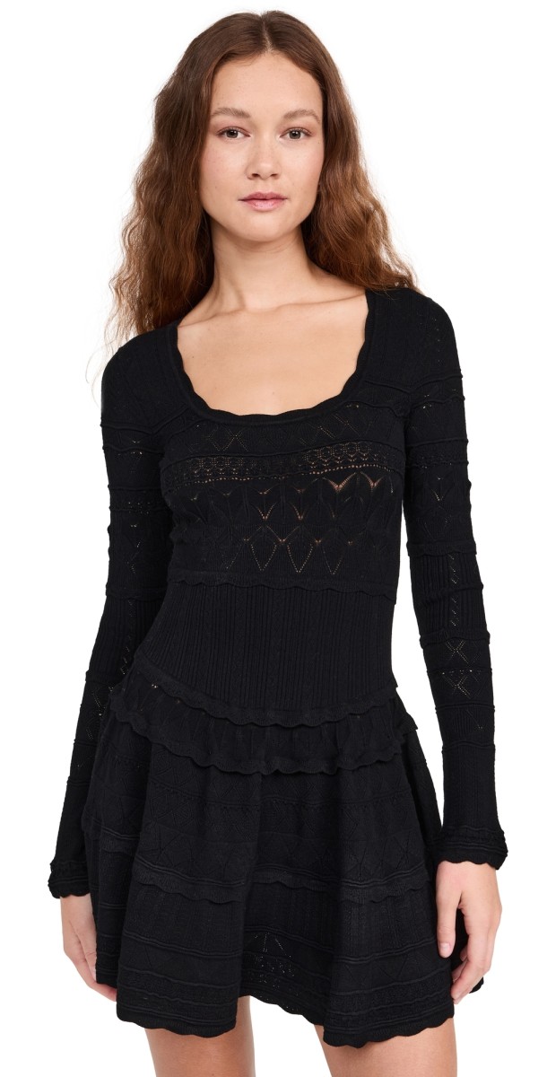 LoveShackFancy Lavender Dress Black