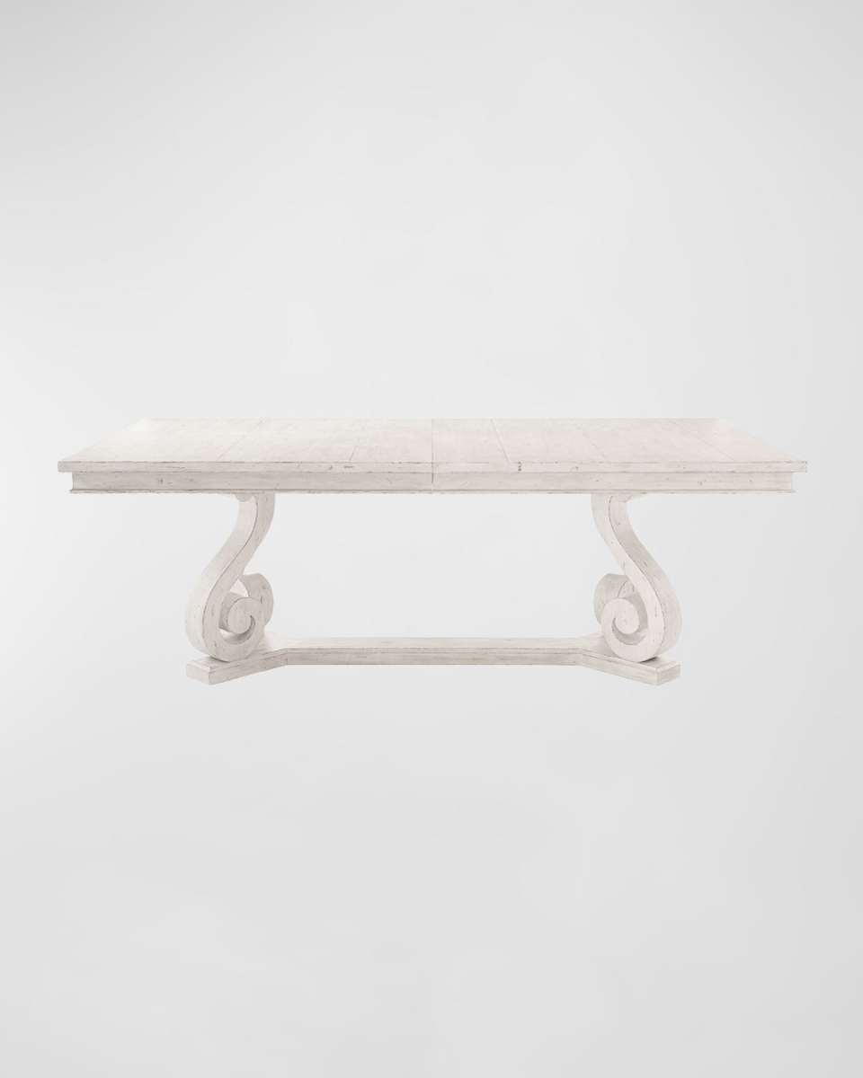 Mirabelle Trestle Dining Table with Two Leaves