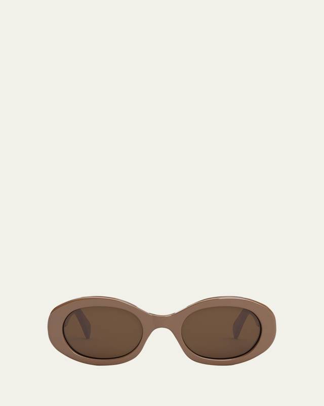 Triomphe Acetate Oval Sunglasses