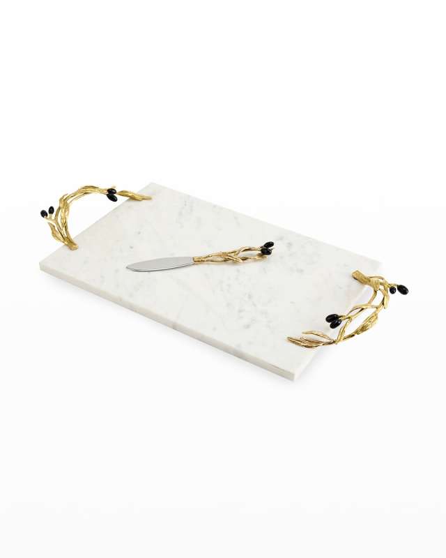 Olive Branch Cheese Board with Knife