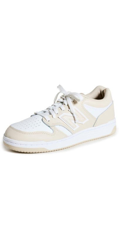 New Balance 480 Court Sneakers Timberwolf/White