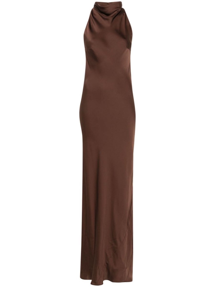 lace-detail maxi dress