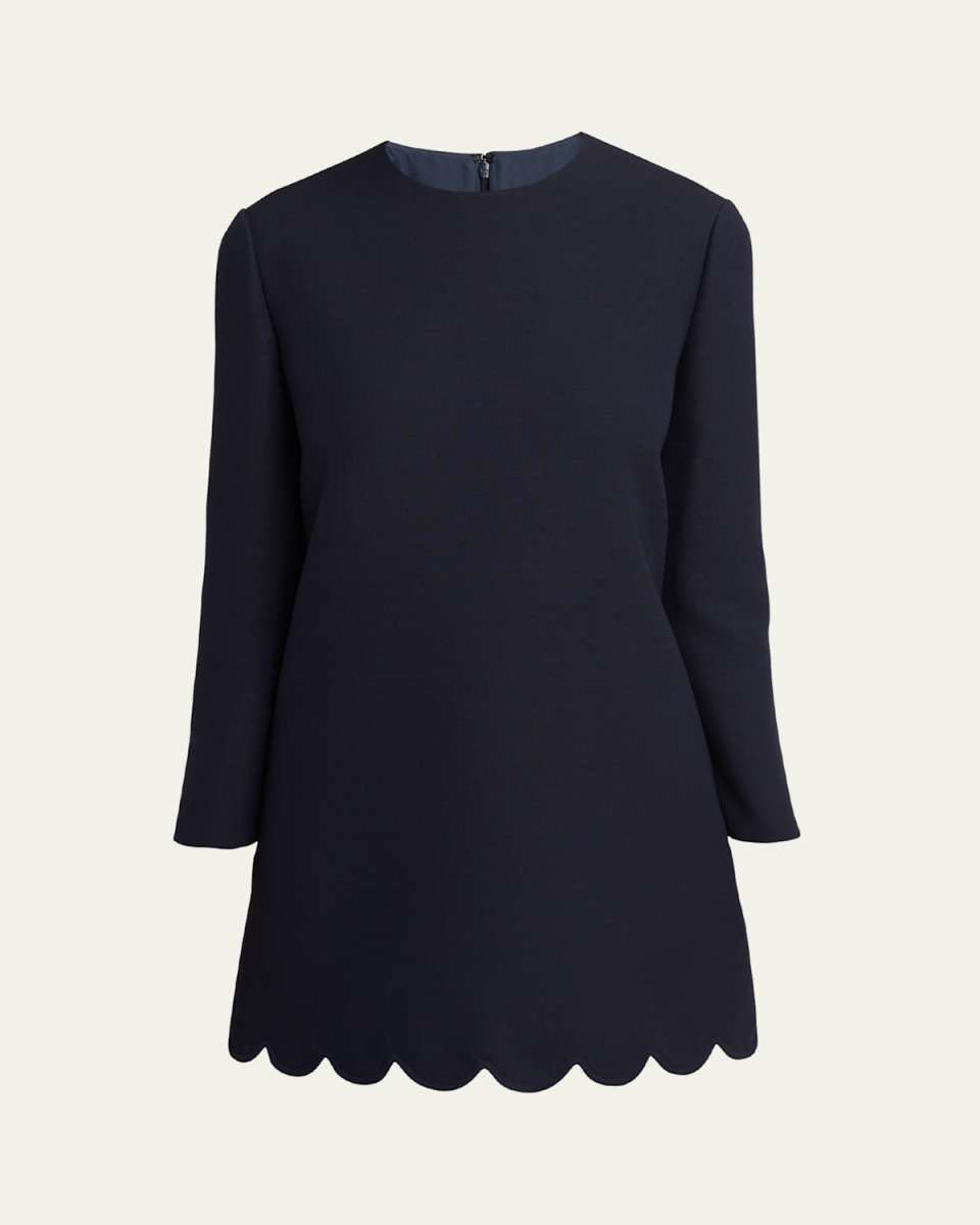 Scalloped Hem Mini Dress