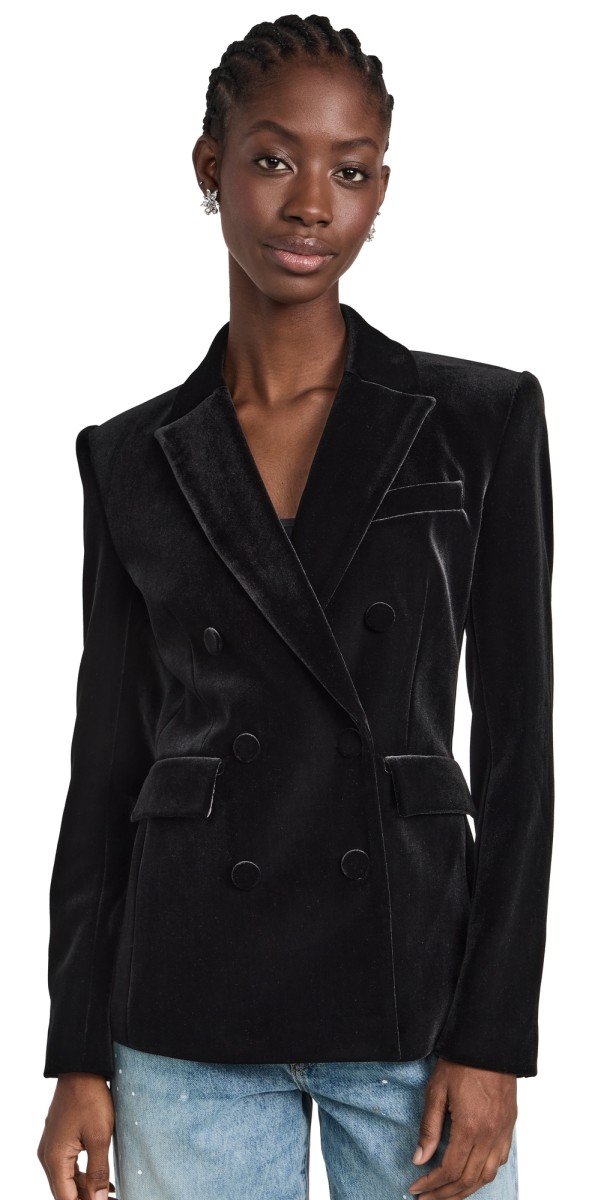 Generation Love Arielle Velvet Blazer Black