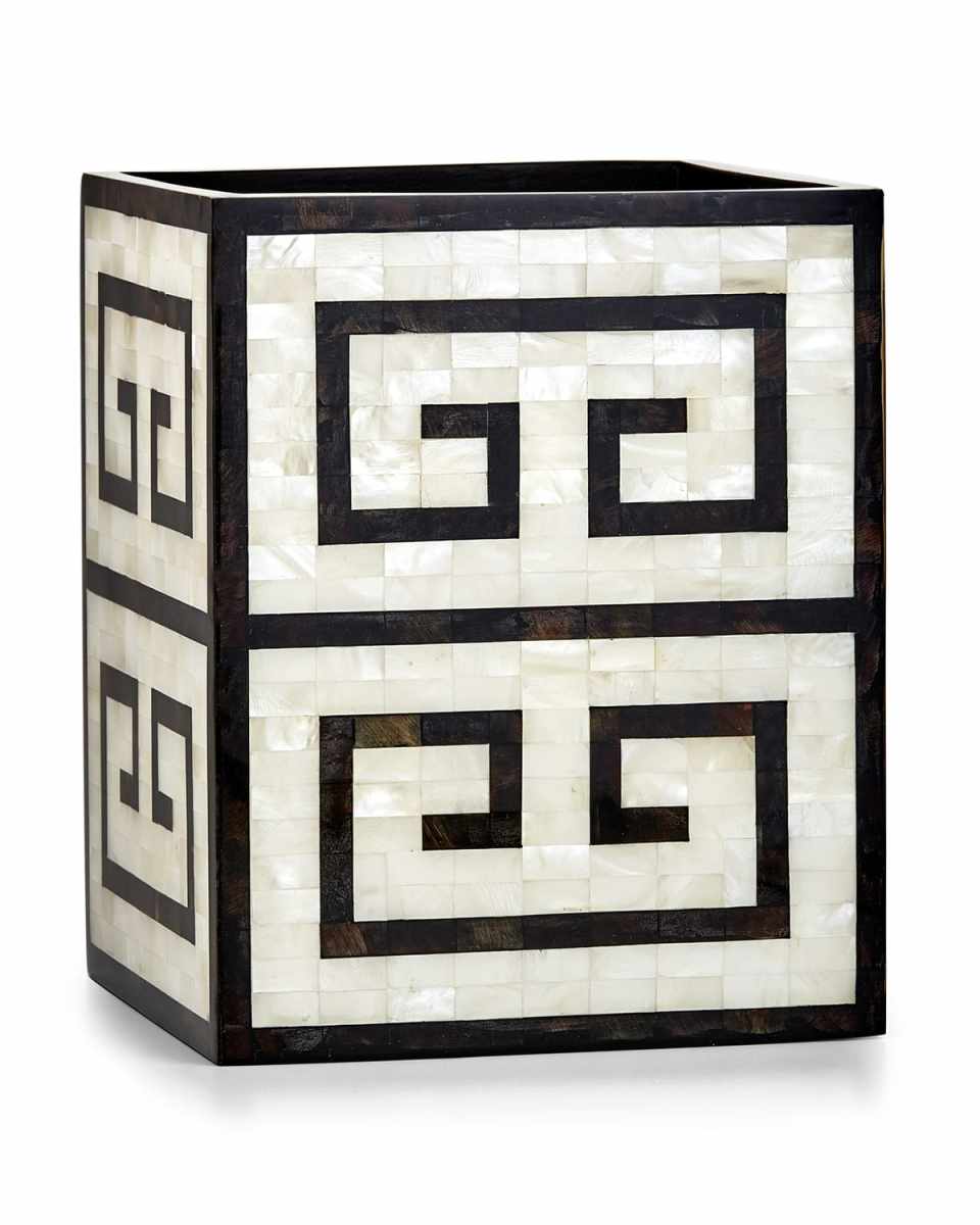 Greek Key Wastebasket