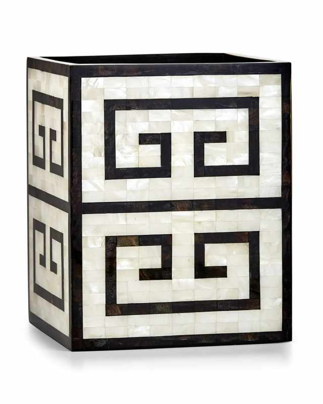 Greek Key Wastebasket