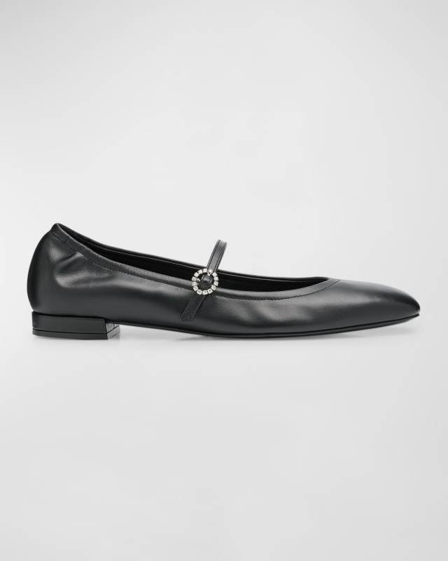 Claris Leather Mary Jane Ballet Flats