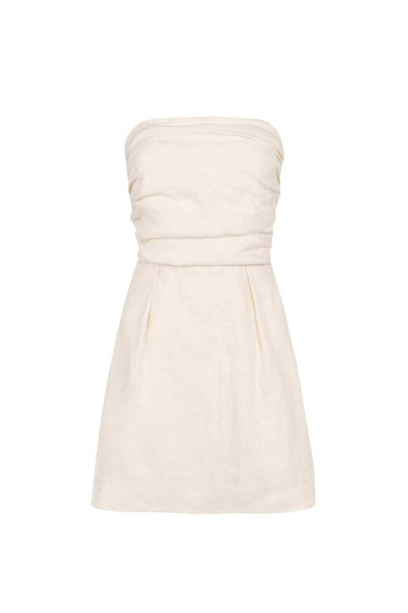 SECOND SUMMER 'YVES URO' GATHERED MINI DRESS