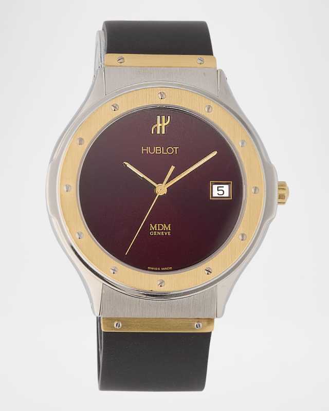 Hublot Stainless Steel and 18K Yellow Gold Classic Gents MDM Geneve Vintage 1990s Watch