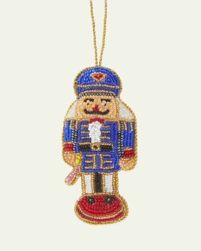 Nutcracker Beaded Christmas Ornament