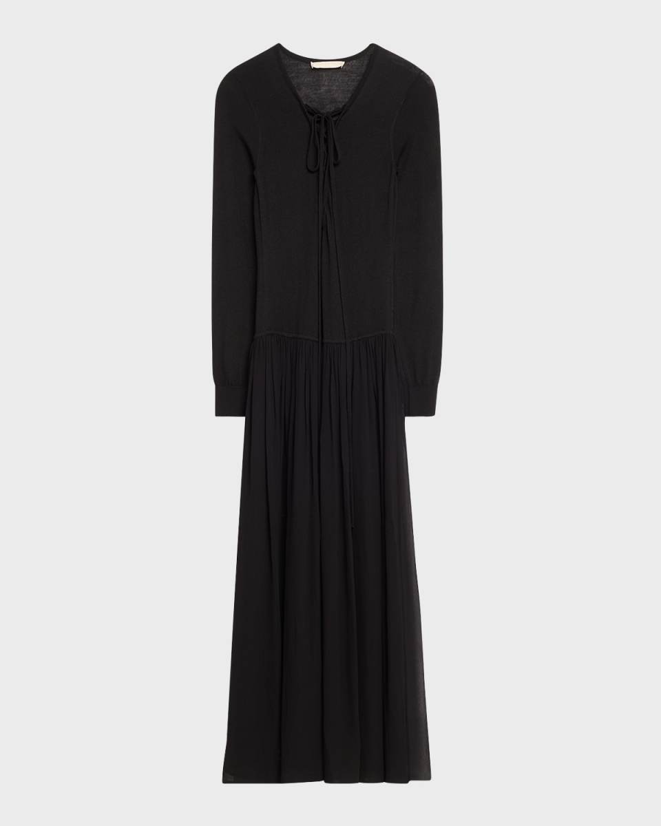 Colette Long-Sleeve Drop Waist Dress