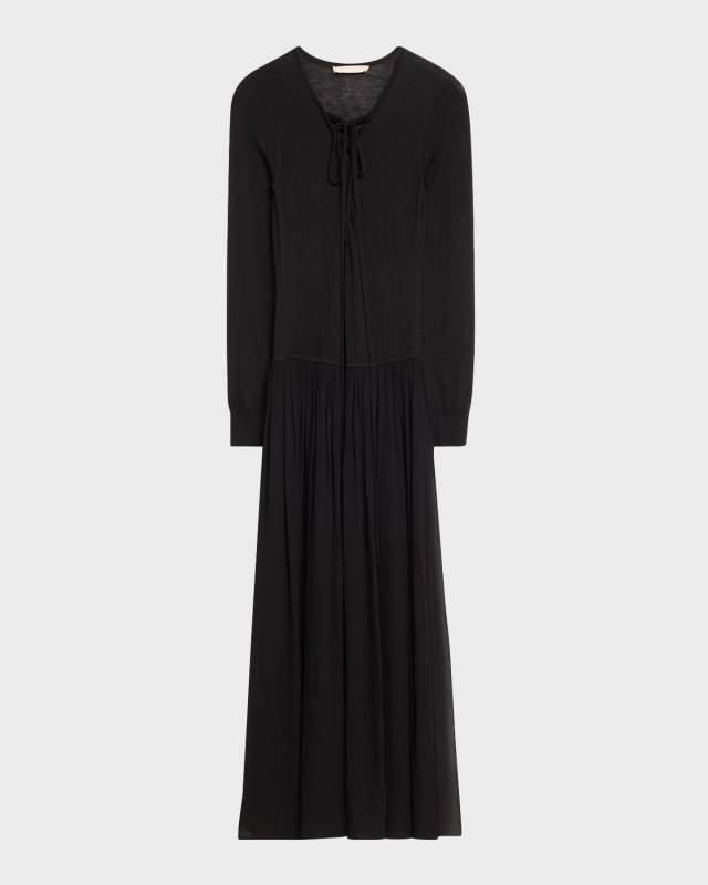 Colette Long-Sleeve Drop Waist Dress