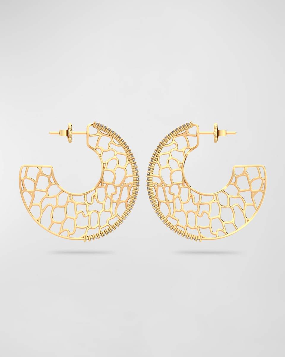 Small Canyon Diamond Hoop Earrings