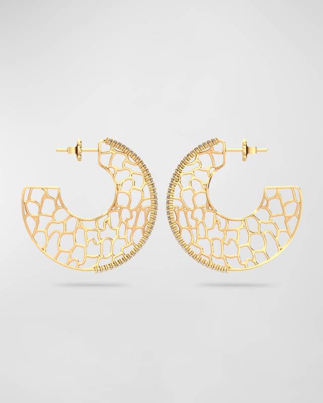 Small Canyon Diamond Hoop Earrings