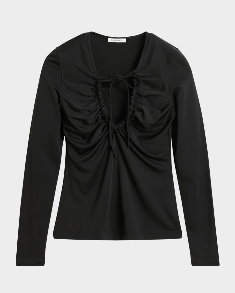 Ruched Cutout Blouse