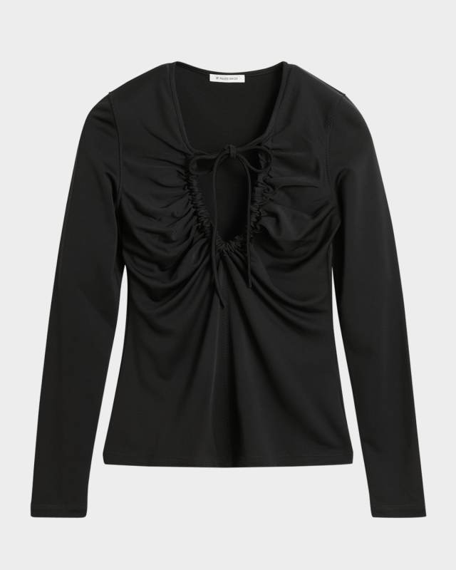 Ruched Cutout Blouse
