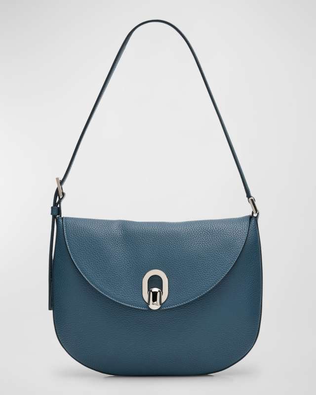 Tondo Small Grain Leather Hobo Bag