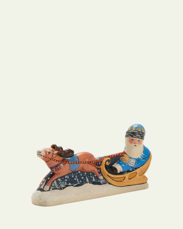 Santa in Sleigh 40th Edition Figurine