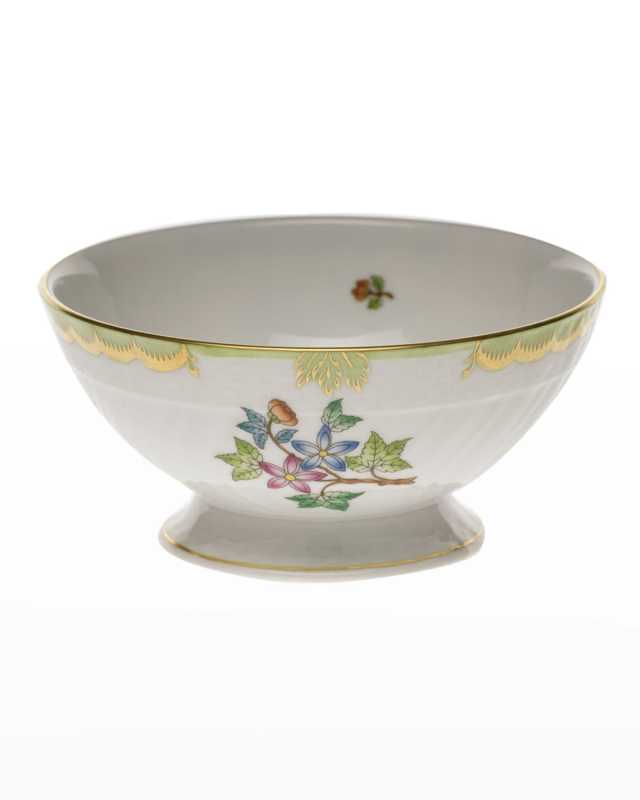 Queen Victoria Green Footed Bowl