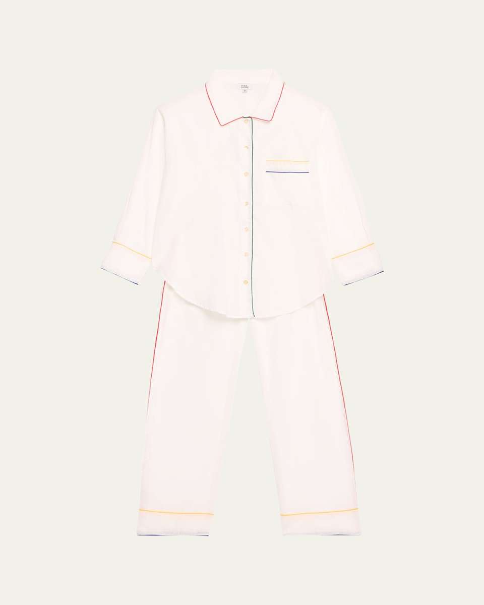Alba Piped Cotton Pajama Set