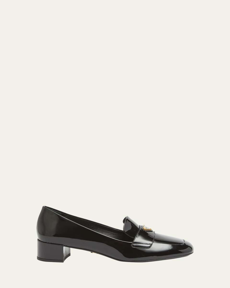 Vernice Patent Loafer Pumps