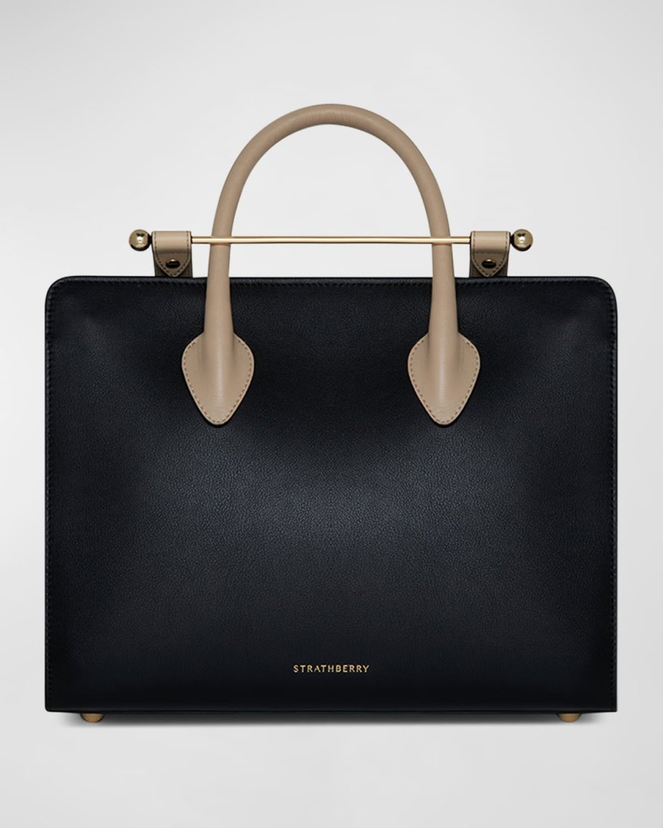 Midi Tri Leather Tote Bag