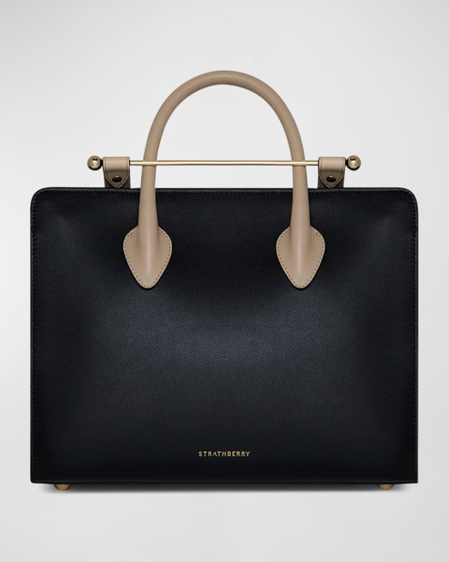 Midi Tri Leather Tote Bag