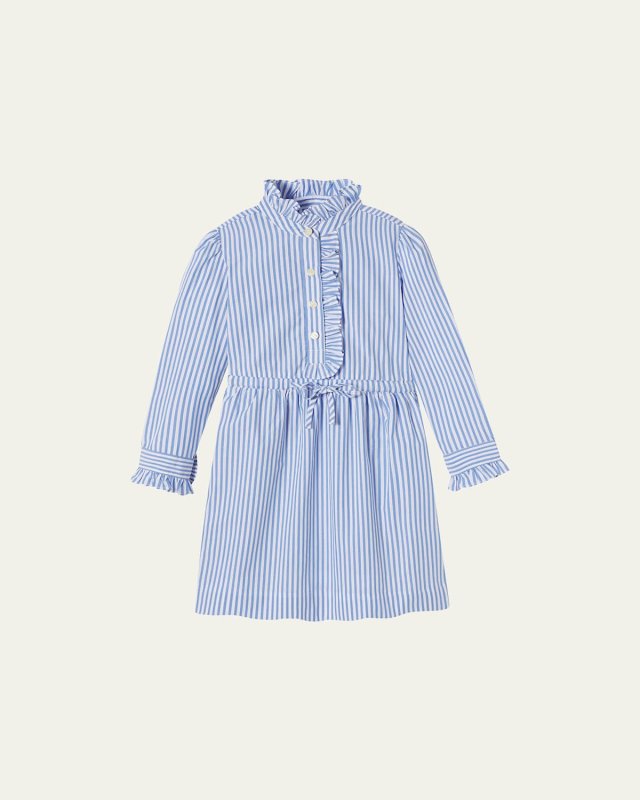 Girl's Sadie Striped Shirtdress, Size 5-14