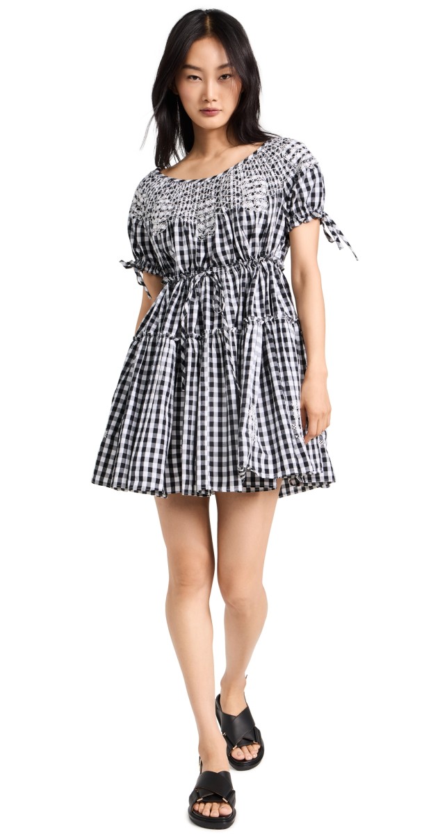 Innika Smock Collar Mini Dress Noir