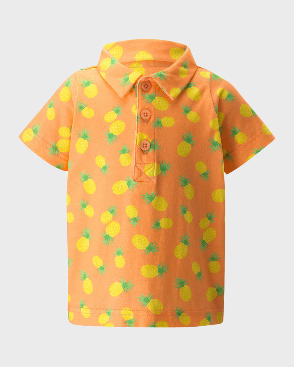 Boy's Pineapple Polo Shirt, Size 6M-24