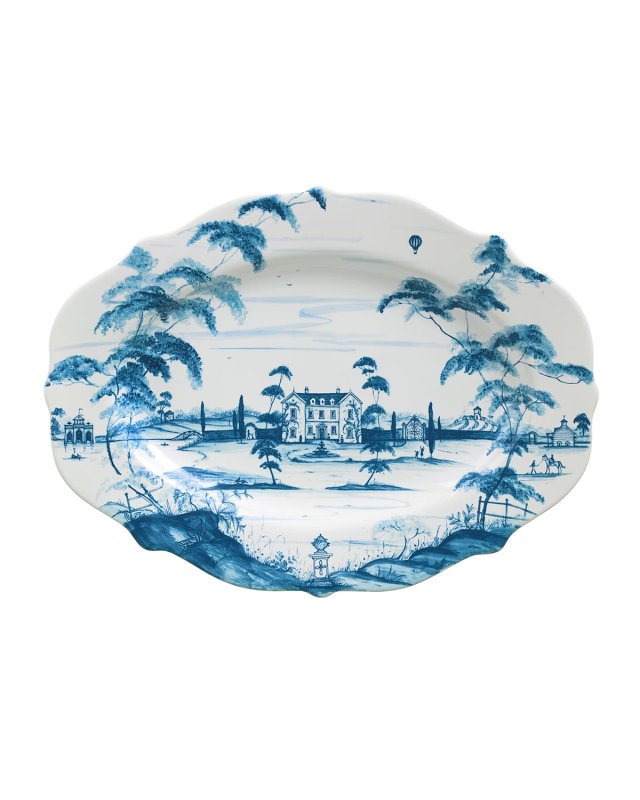 Country Estate Delft Blue Large Platter, Main House