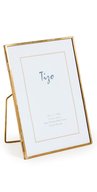 Tizo Design Slim Gold Brass Frame 5X7 Gold