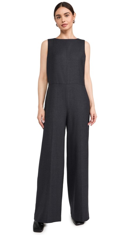 Theory Relax Jumpsuit Charcoal Melange