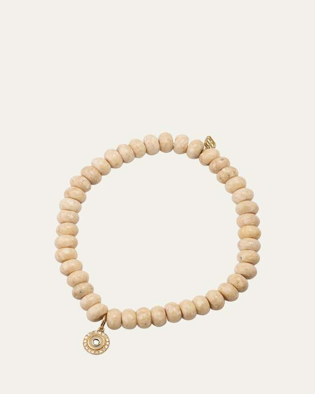 Evil Eye Charm & Jasper Bead Bracelet