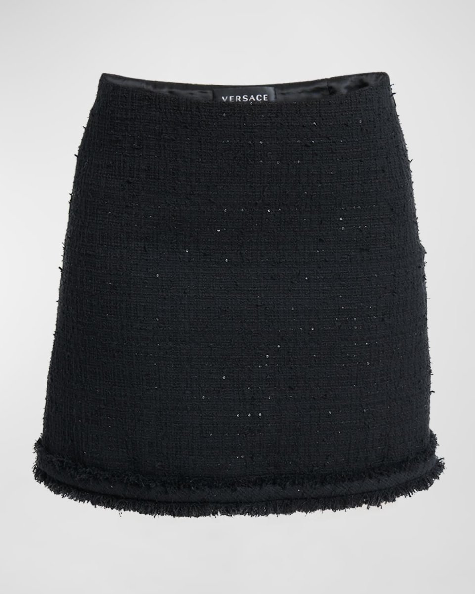 Tweed A-Line Mini Skirt