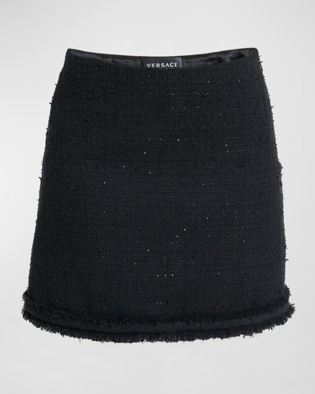 Tweed A-Line Mini Skirt