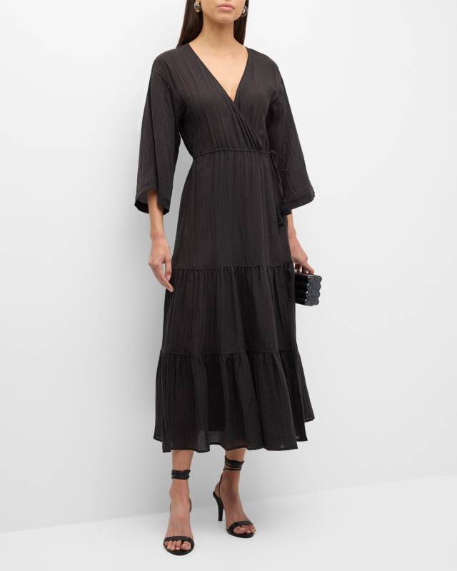 Crinkle Tencel Torey Wrap Dress
