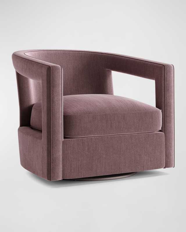Alana Dark Purple Swivel Chair