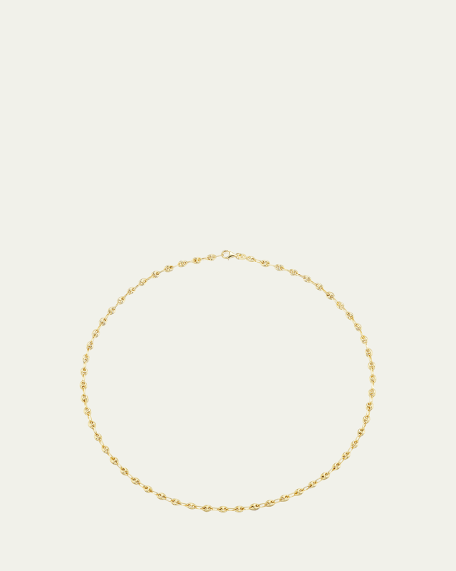 14K Gold Puffy Mariner Chain, 20"L