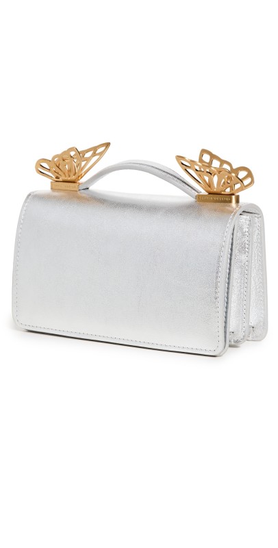 Sophia Webster Mariposa Mini Shoulder Bag Silver