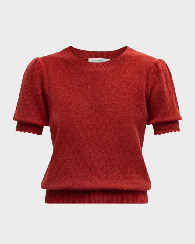 Cashmere Puff-Sleeve Sweat