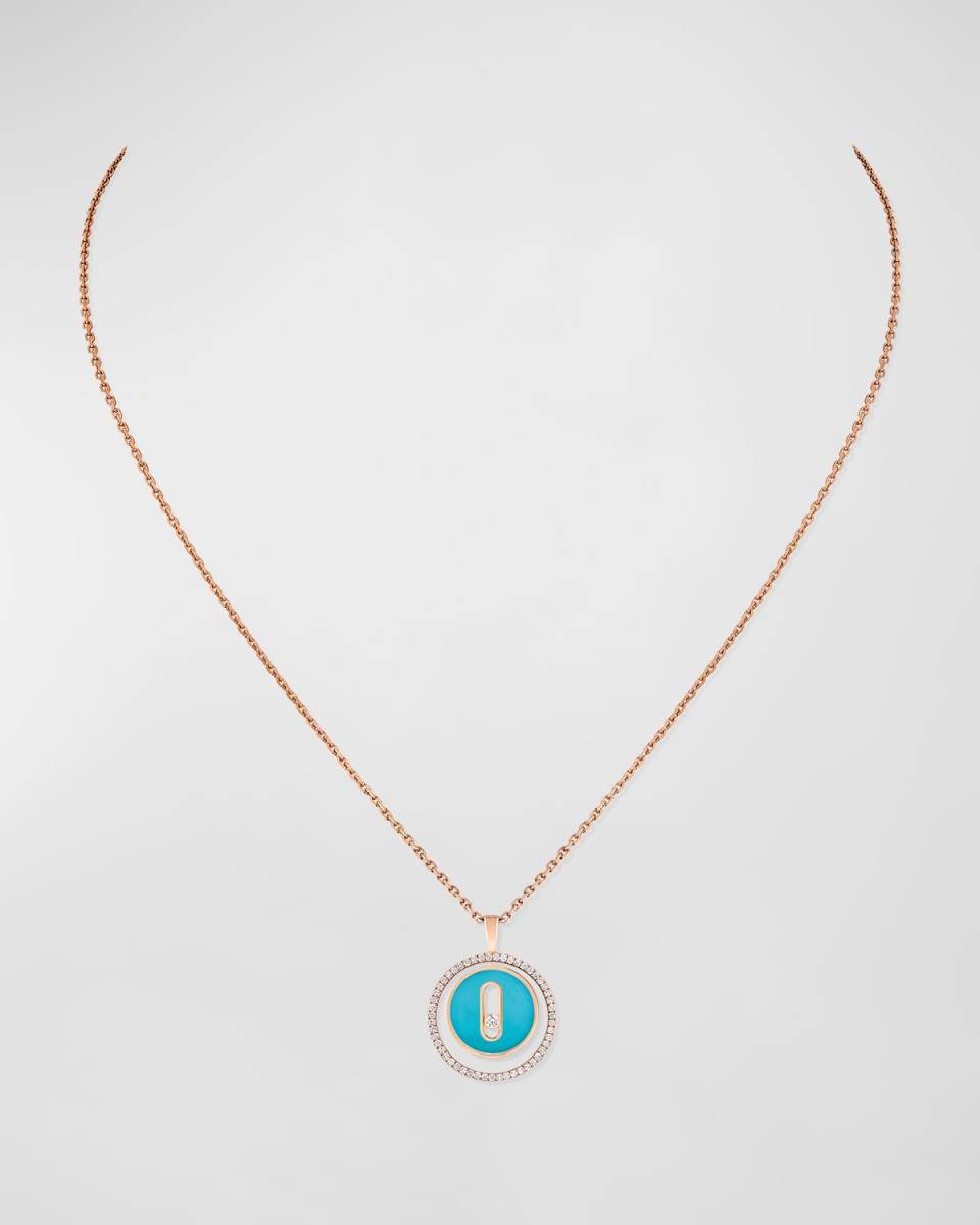 Lucky Move 18K Rose Gold Turquoise Necklace
