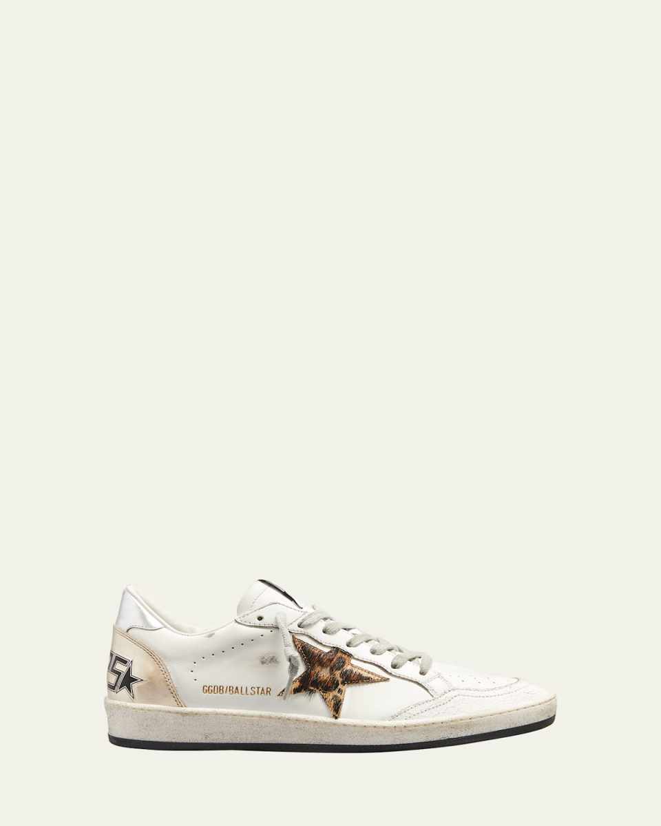 Ballstar Mixed Leather Low-Top Sneakers